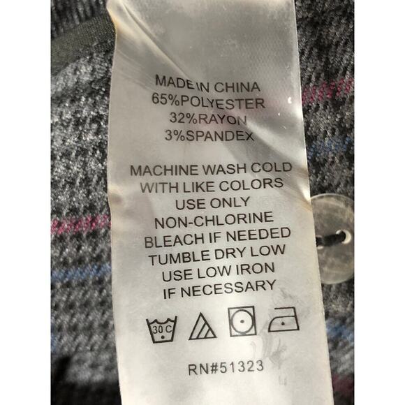 Vince Camuto Pant Houndstooth Plaid Wide Leg Trousers Gray NWT Plus Size 24W - Picture 7 of 9